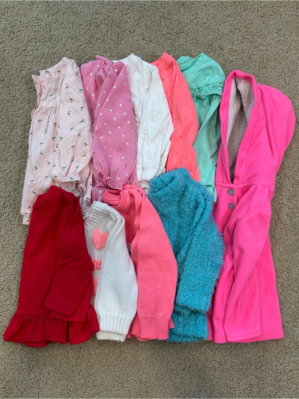 Baby Girl Long-Sleeved Shirts Bundle Size 12-18 Months
